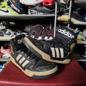 🔥🔥 Adidas ENTRAP Size 13 Black and White High-Top Sneakers Hot! Worn!